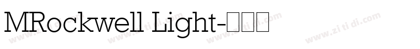 MRockwell Light字体转换